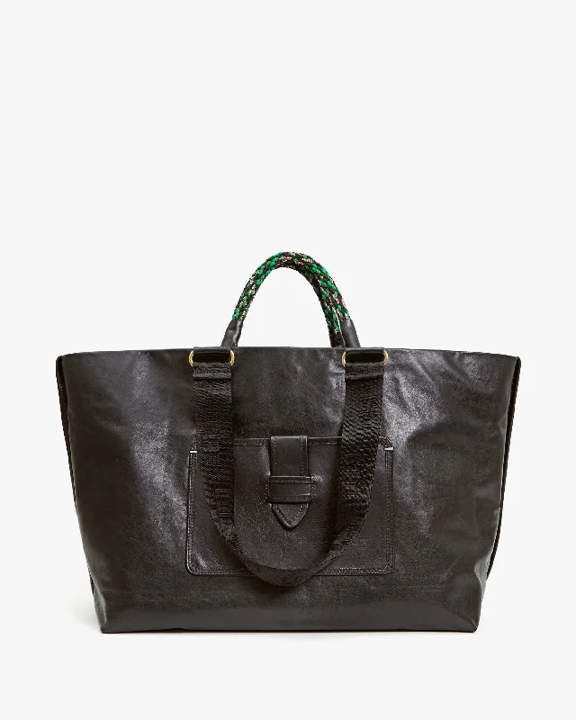 Women's Tote Bag with Detachable Pouch in Purple for Added ConvenienceGrande Bateau Tote
