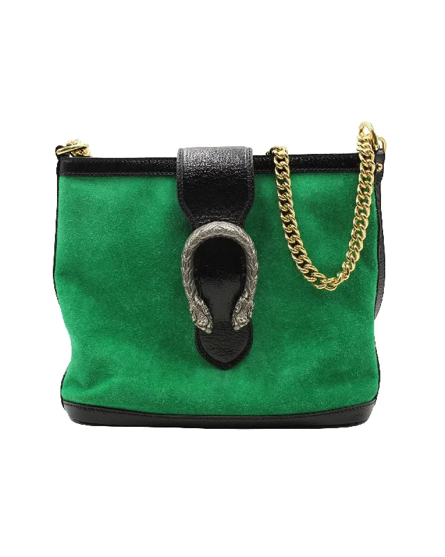 Gucci Dionysus Bucket Bag in Green Suede