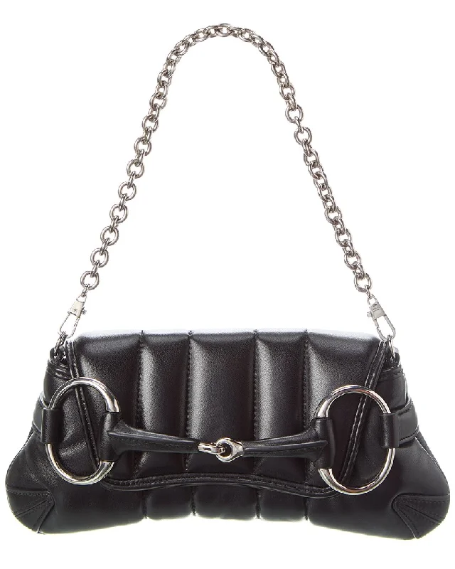 Suede Shoulder Bag in Pink with Tassel Accents for Casual OutingsGucci Horsebit Chain Small Leather Shoulder Bag
