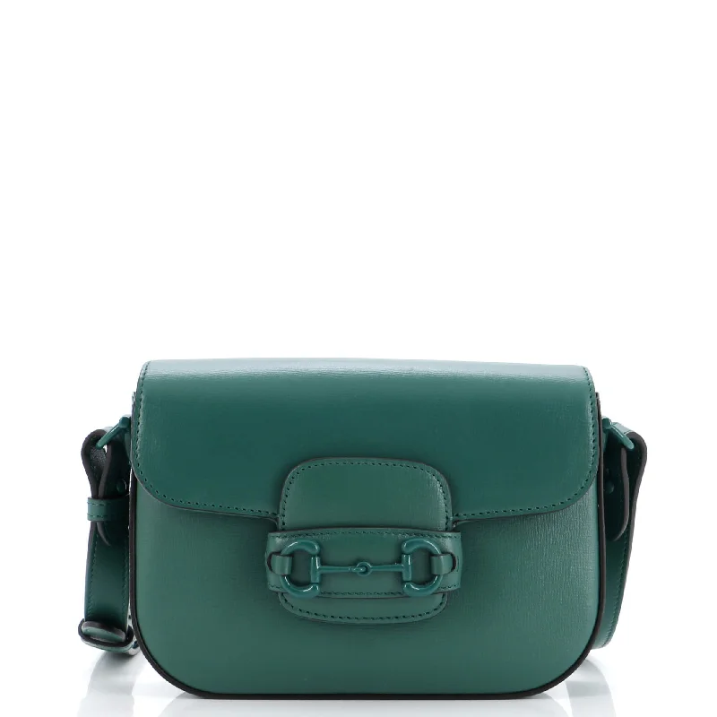 Shoulder Bag with Chain Strap in Silver for a Trendy AppearanceHorsebit 1955 Shoulder Bag Leather Mini