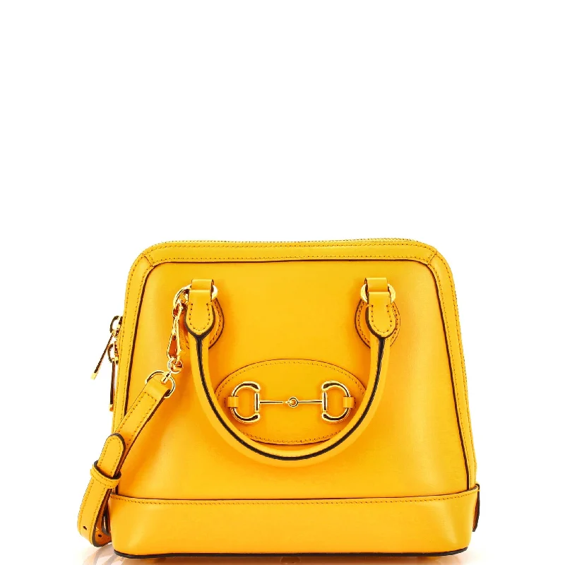 Crossbody Shoulder Bag in Black Leather with Gold Hardware for Night OutsHorsebit 1955 Top Handle Bag Leather Small