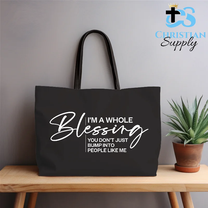 Geometric - Printed Tote Bag in Multicolor for a Contemporary and Trendy OutfitI'm a Whole Blessing Tote Bag