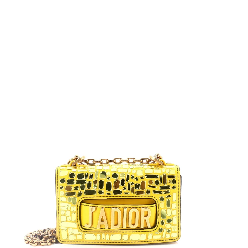 J'Adior Flap Bag Leather and Mirror Mosaic Mini