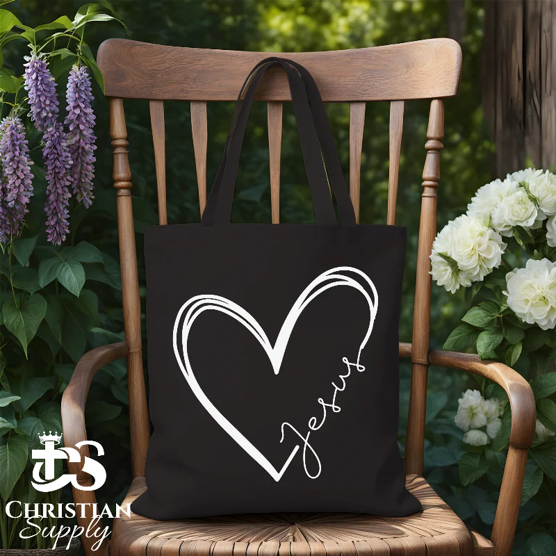 Tote Bag with Adjustable Shoulder Strap in Olive Green for Comfortable CarryingJesus Heart Love Tote Bag Tote Bag with Adjustable Shoulder Strap in Olive Green for Comfortable CarryingJesus Heart Love Tote Bag