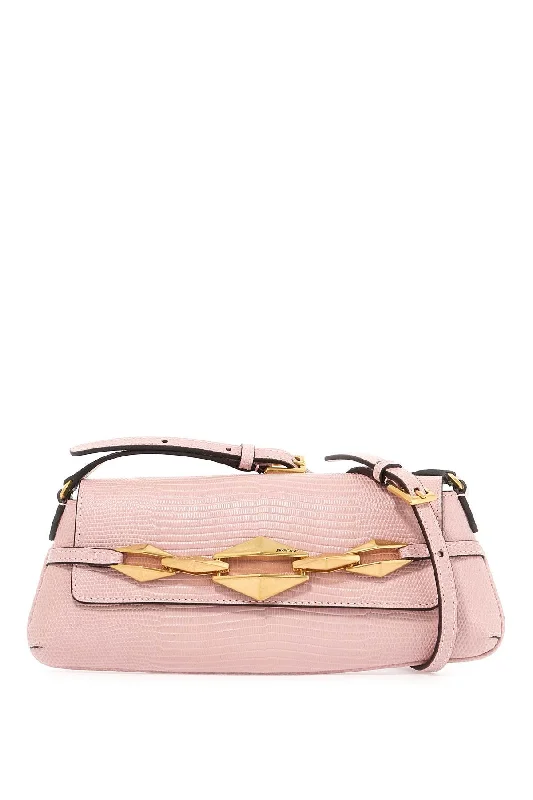 Metallic Shoulder Bag in Gold for Special OccasionsJimmy Choo "leather Lizard Print Diamond Shoulder Bag"
