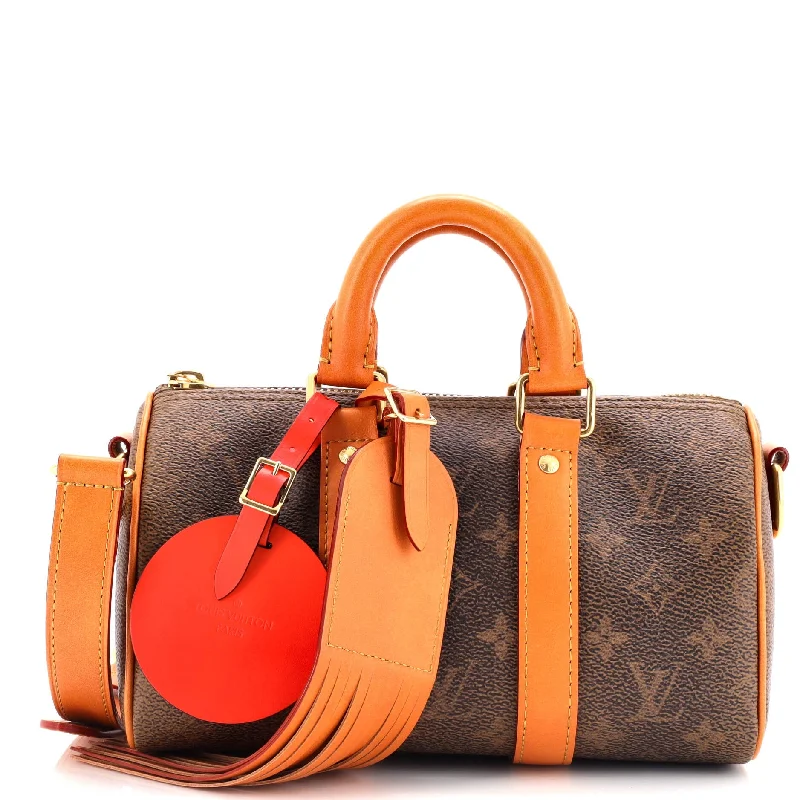 Women's Tote Bag with Magnetic Closure in Orange for Easy Access on the GoKeepall Bandouliere Bag Monogram Dust 25