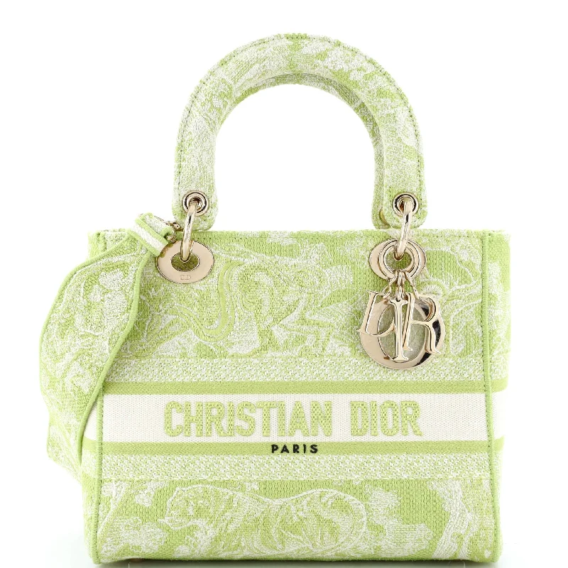 Women's Waterproof Nylon Shoulder Bag in Green for HikingLady D-Lite Bag Cannage Embroidered Canvas Medium