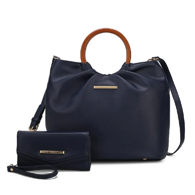 Geometric - Printed Tote Bag in Multicolor for a Contemporary and Trendy OutfitLeilani Vegan Leather Tote Handbag with Wallet