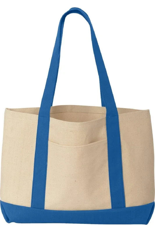 Patchwork Tote Bag in Denim with Vintage - Inspired Designs for a Retro AppealLiberty Bags Leeward Boater Tote