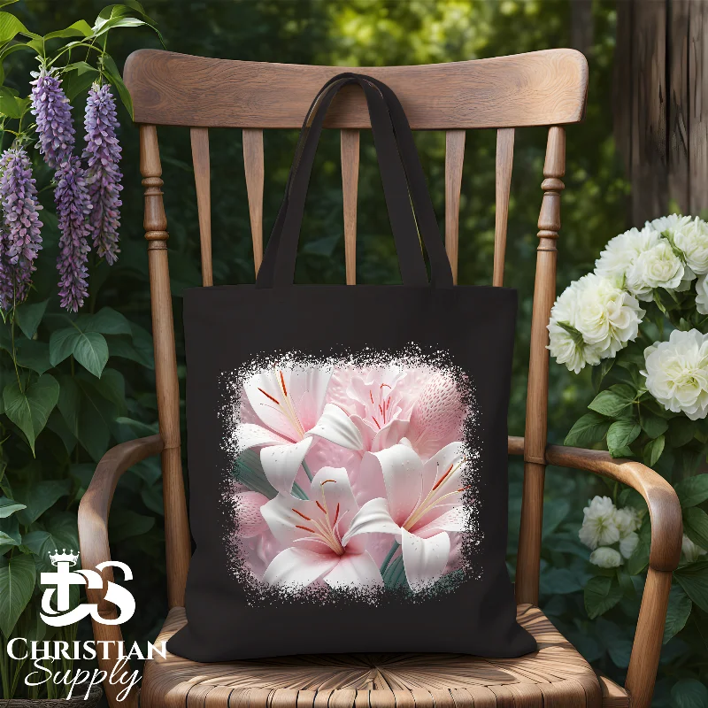 Medium - Sized Canvas Tote Bag in Navy Blue with Striped Pattern for a Nautical - Inspired LookLilies 3 Tote Bag