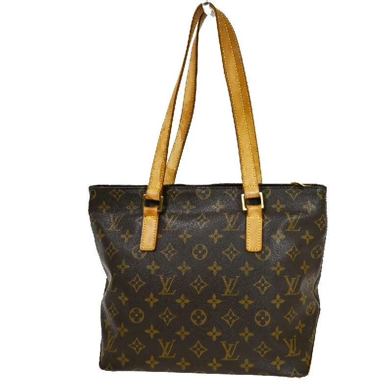 Faux Fur - Trimmed Tote Bag in White for a Cozy Winter LookGeometric - Printed Tote Bag in Multicolor for a Contemporary and Trendy OutfitLouis Vuitton Cabas Piano  Canvas Tote Bag (Pre-Owned)