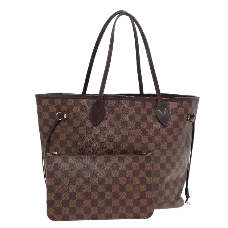 Large Capacity Genuine Leather Women's Tote Bag in Black for Work and CommutingLouis Vuitton Neverfull Mm  Canvas Tote Bag (Pre-Owned)