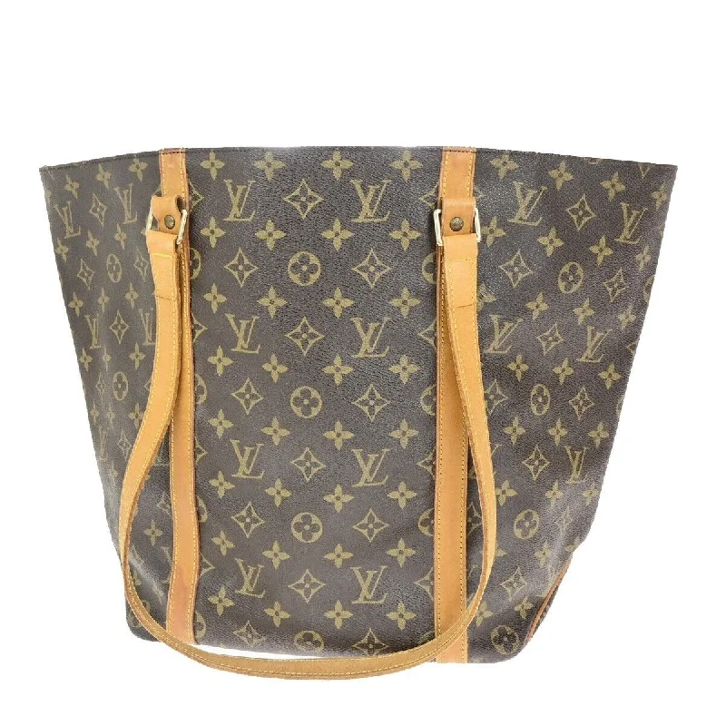 Oversized Jute Tote Bag in Natural Color with Rope Handles for a Beach VacationLarge Capacity Genuine Leather Women's Tote Bag in Black for Work and CommutingLouis Vuitton Sac Shopping  Canvas Tote Bag (Pre-Owned)