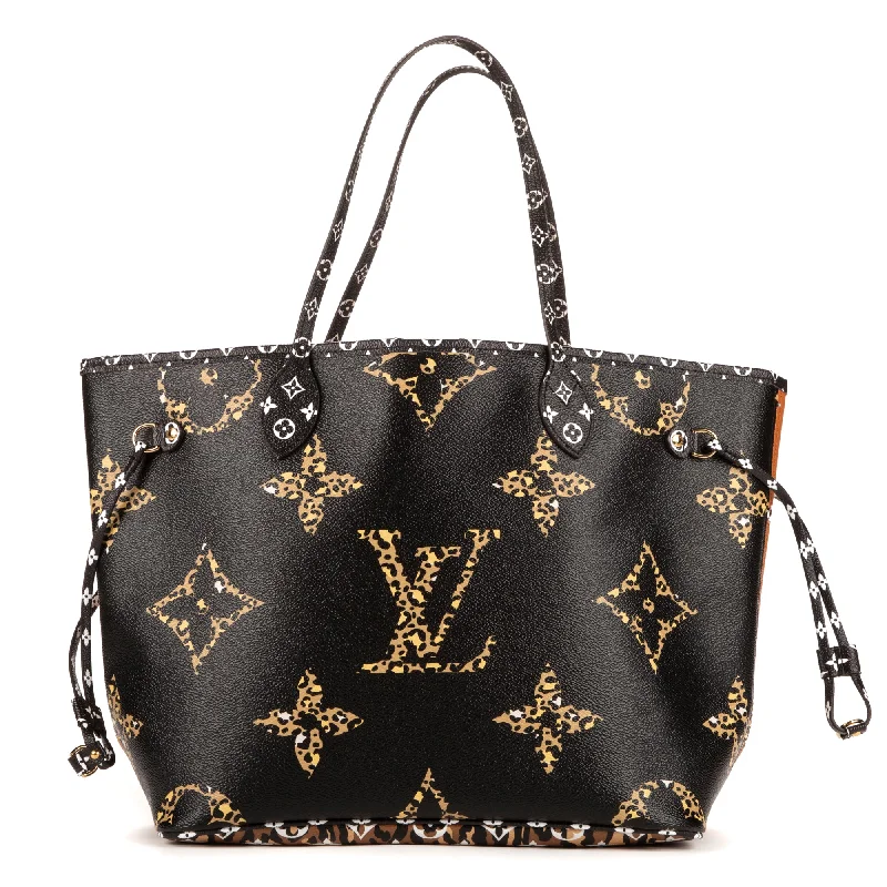 Women's Tote Bag with Inner Compartments in Gray for Organizing Everyday EssentialsLtd. Ed. Jungle Neverfull MM