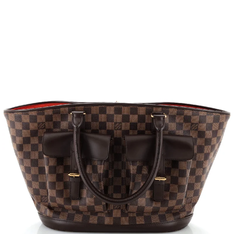 Printed Silk Shoulder Bag in Red for a Pop of ColorManosque Handbag Damier GM