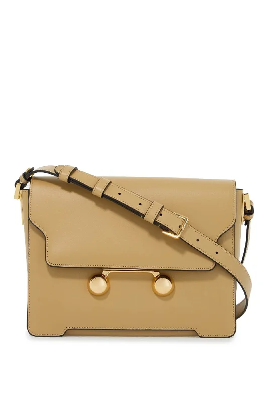 Leather Shoulder Bag with Magnetic Closure in Black for Quick AccessMarni Medium Trunkaroo Shoulder Bag