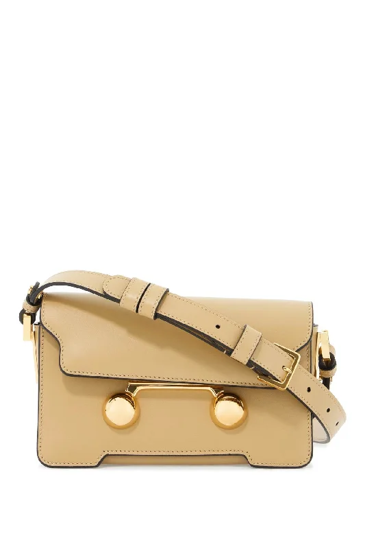 Canvas and Leather Combo Shoulder Bag in Tan for a Rustic LookMarni Mini Trunkaroo Shoulder Bag