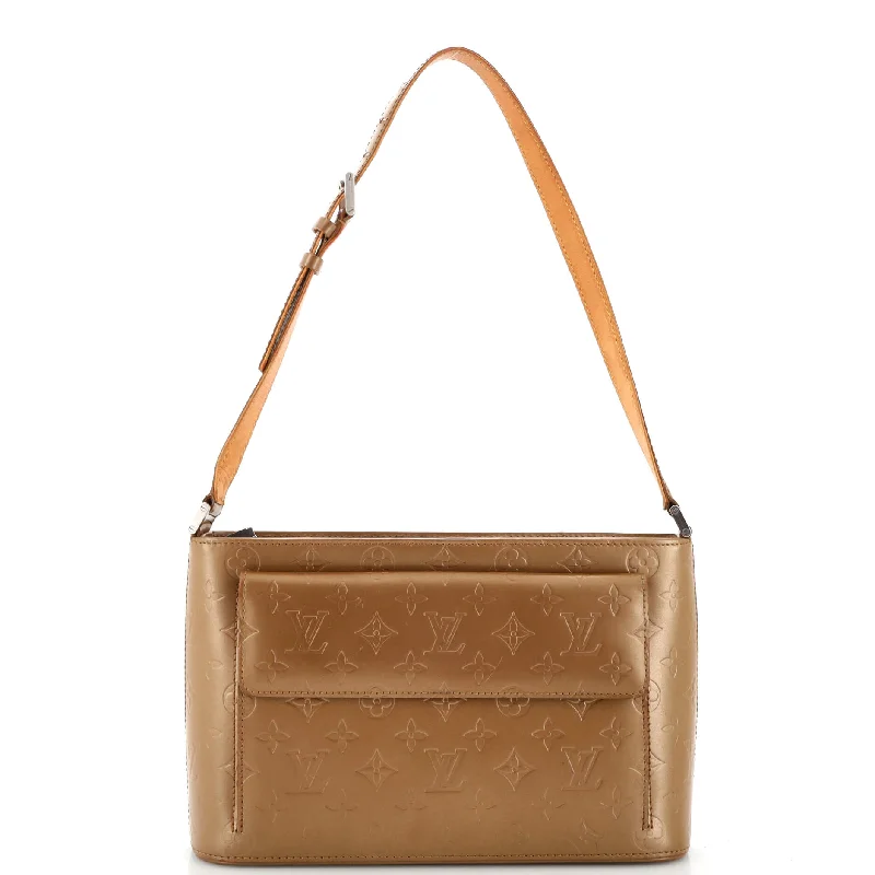 Embroidered Denim Shoulder Bag in Blue for a Vintage VibeMat Allston Handbag Monogram Vernis
