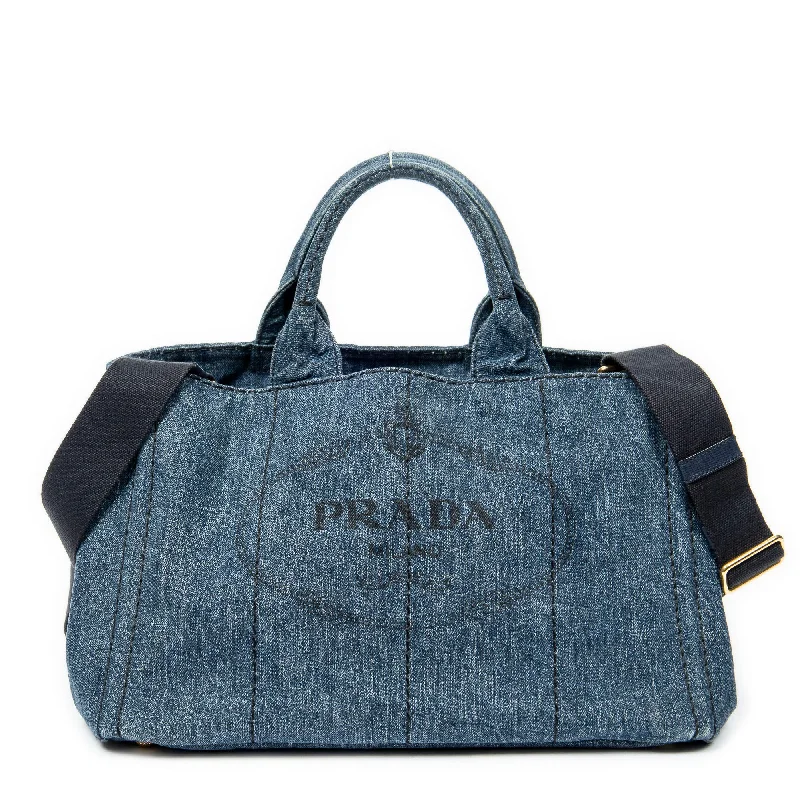 Medium - Sized Canvas Tote Bag in Navy Blue with Striped Pattern for a Nautical - Inspired LookTote Bag with Adjustable Shoulder Strap in Olive Green for Comfortable CarryingMedium Canapa Tote