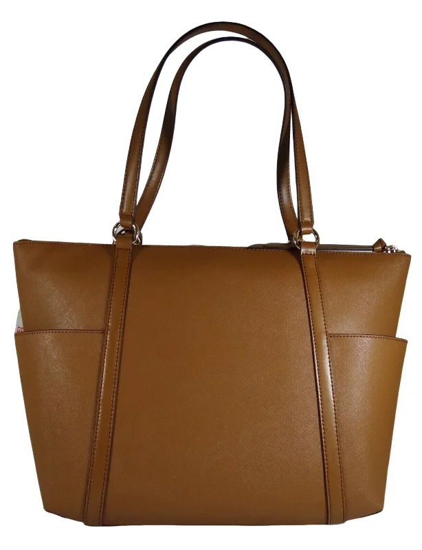 Women's Tote Bag with Inner Compartments in Gray for Organizing Everyday EssentialsMichael Kors Women's Sullivan Top Zip Leather Tote Bag