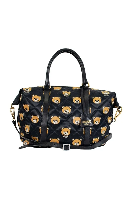 Faux Fur - Trimmed Tote Bag in White for a Cozy Winter Look[WB2530] Moschino | Tote Bag