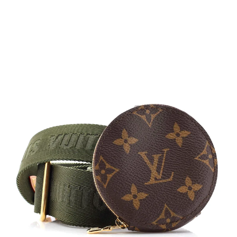 Canvas and Leather Combo Shoulder Bag in Tan for a Rustic LookMulti Pochette Accessoires Bandouliere Shoulder Strap Canvas with Monogram Canvas