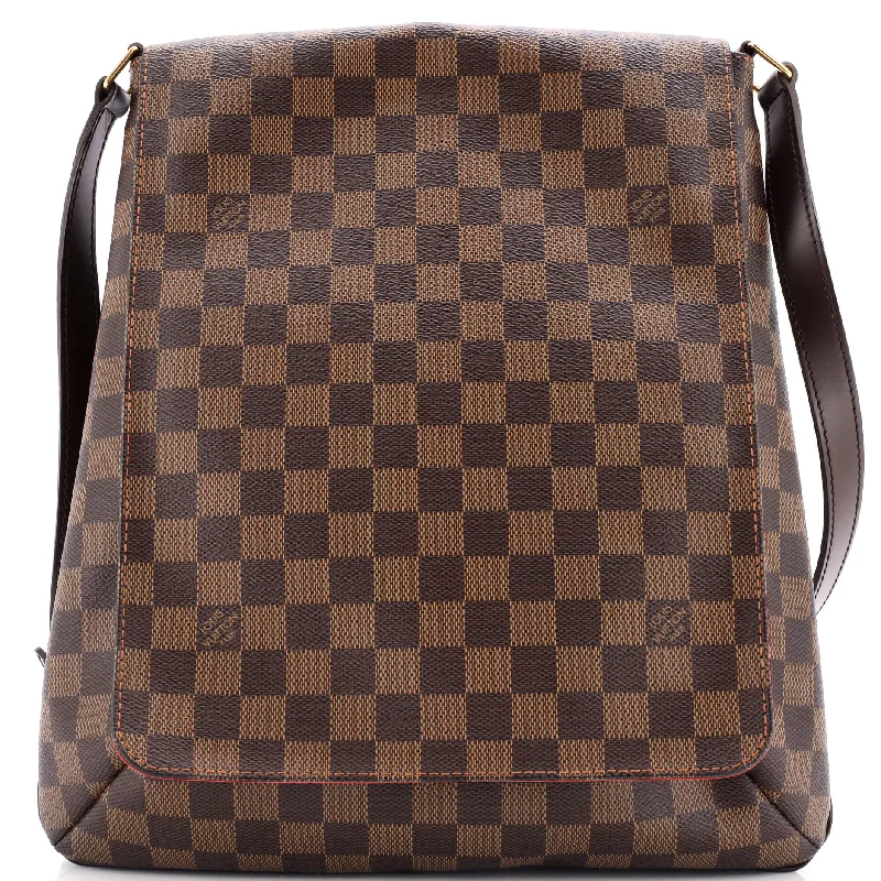 Shoulder Bag with Chain Strap in Silver for a Trendy AppearanceMusette Handbag Damier GM