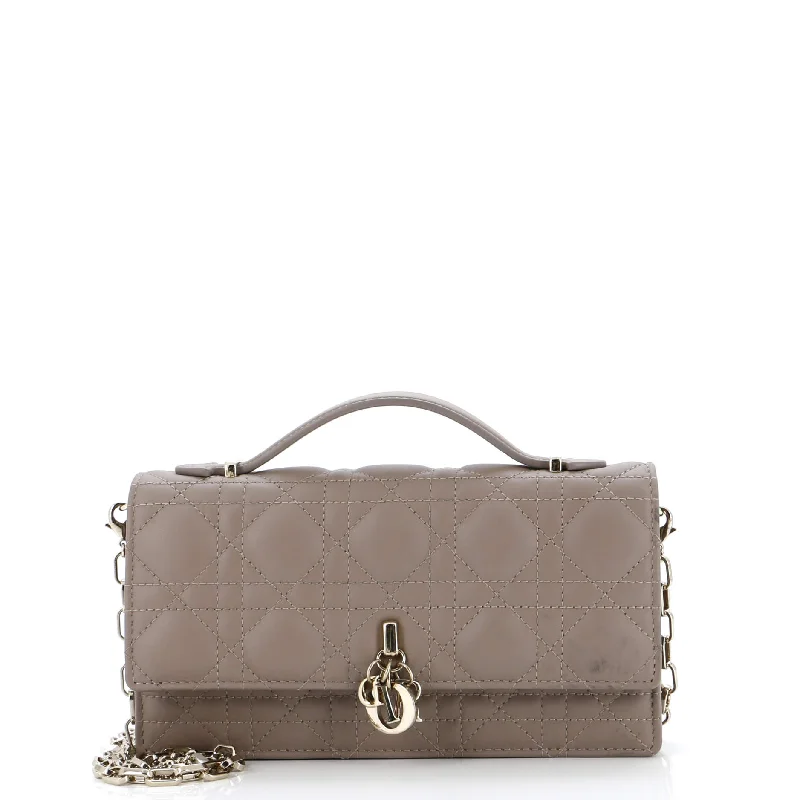 My Dior Top Handle Flap Bag Cannage Quilt Lambskin Small