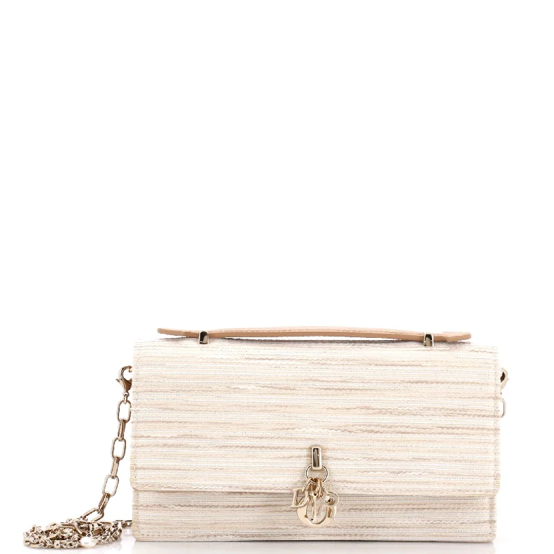 Suede Shoulder Bag in Pink with Tassel Accents for Casual OutingsMy Dior Top Handle Flap Bag Metallic Embroidered Canvas Mini