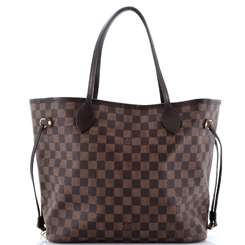 Women's Tote Bag with Magnetic Closure in Orange for Easy Access on the GoNeverfull NM Tote Damier MM Women's Tote Bag with Magnetic Closure in Orange for Easy Access on the GoNeverfull NM Tote Damier MM