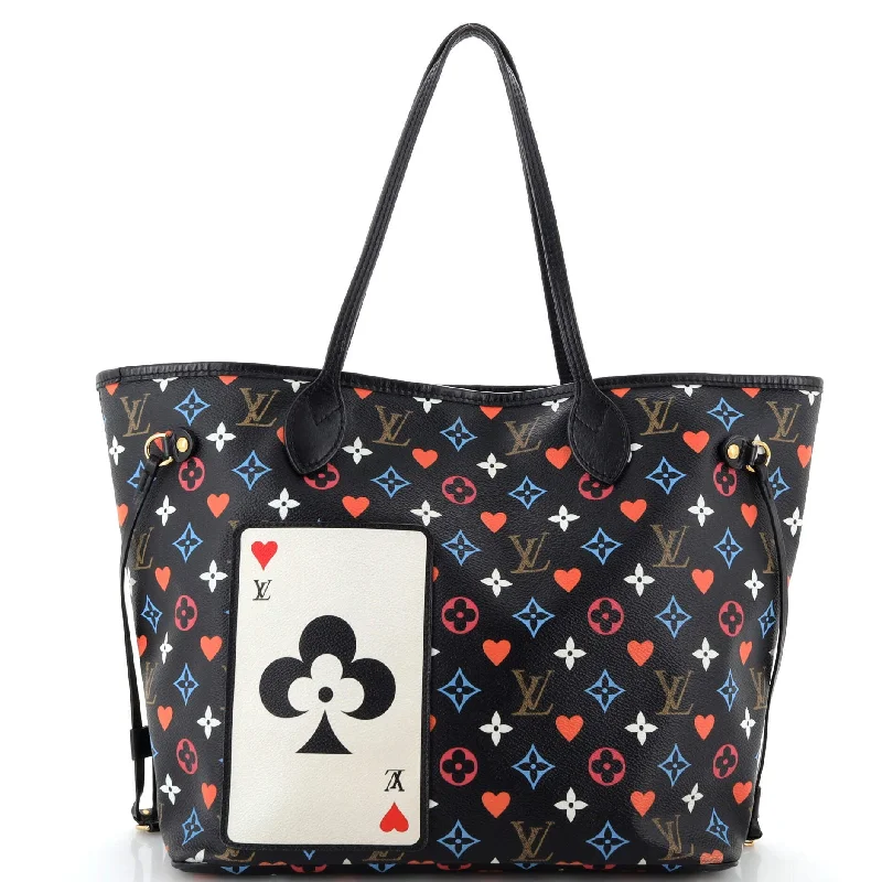 Geometric - Printed Tote Bag in Multicolor for a Contemporary and Trendy OutfitNeverfull NM Tote Limited Edition Game On Multicolor Monogram MM