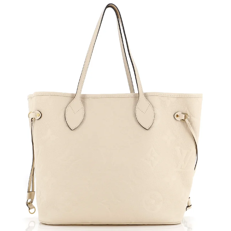 Patchwork Tote Bag in Denim with Vintage - Inspired Designs for a Retro AppealNeverfull NM Tote Monogram Empreinte Giant MM