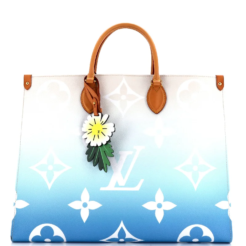 Women's Printed Tote Bag in Floral Patterns for a Spring - Themed Shopping TripOnTheGo Tote By The Pool Monogram Giant GM