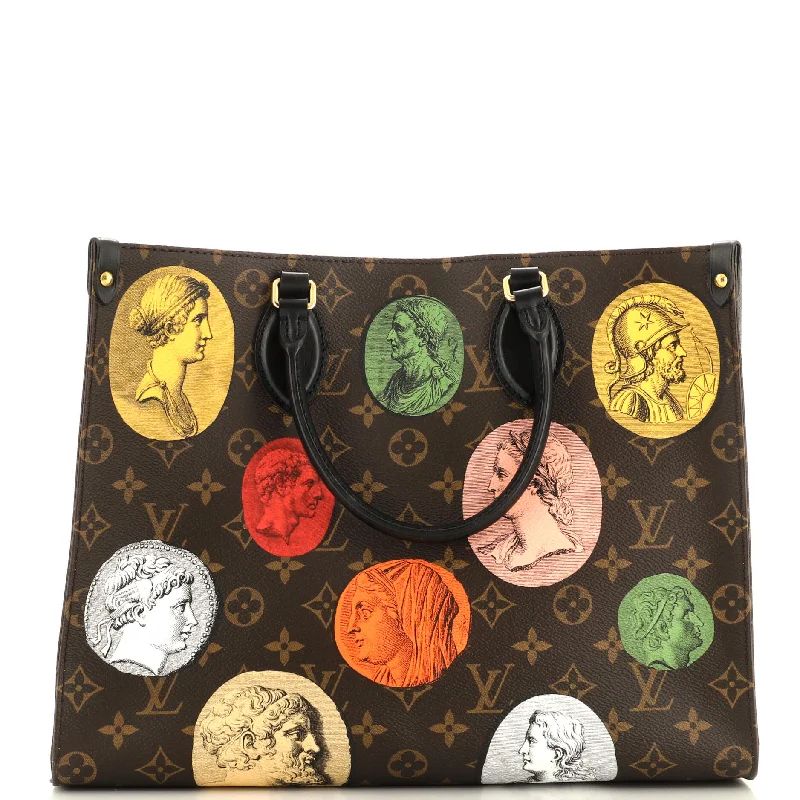 Geometric - Printed Tote Bag in Multicolor for a Contemporary and Trendy OutfitOnTheGo Tote Limited Edition Fornasetti Cameo Monogram Canvas MM