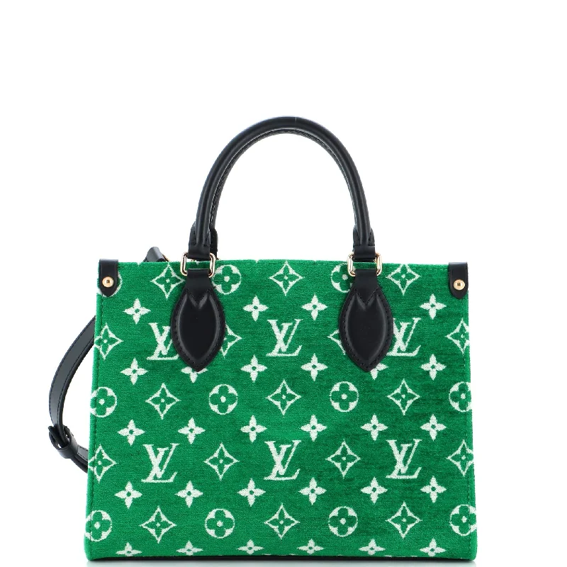 Tote Bag with RFID - Blocking Pocket in Black for Protecting Your Cards and InformationOnTheGo Tote LV Match Monogram Jacquard Velvet PM