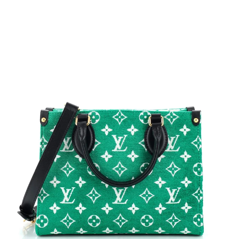 Faux Fur - Trimmed Tote Bag in White for a Cozy Winter LookOnTheGo Tote LV Match Monogram Jacquard Velvet PM