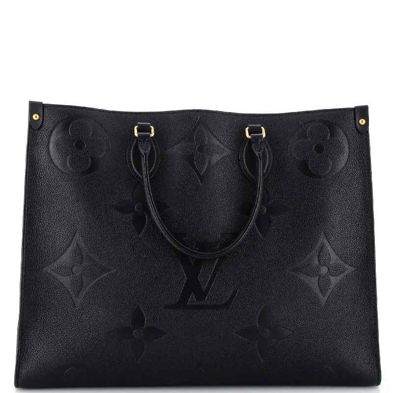 Women's Tote Bag with Inner Compartments in Gray for Organizing Everyday EssentialsOnTheGo Tote Monogram Empreinte Giant GM Women's Tote Bag with Inner Compartments in Gray for Organizing Everyday EssentialsOnTheGo Tote Monogram Empreinte Giant GM