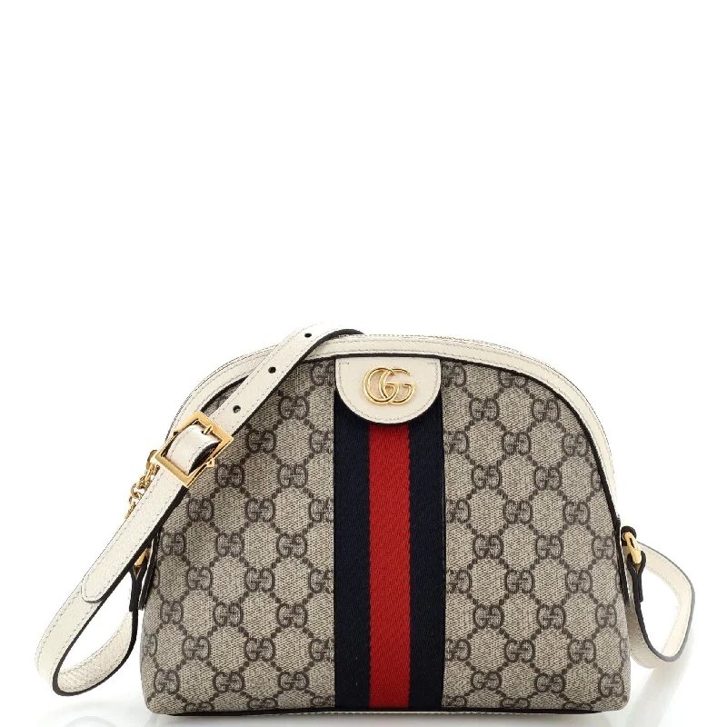 Ophidia Dome Shoulder Bag GG Coated Canvas Small