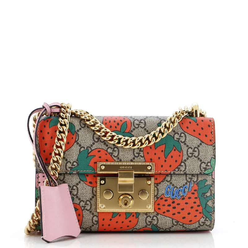 Canvas and Leather Combo Shoulder Bag in Tan for a Rustic LookPadlock Shoulder Bag Printed GG Coated Canvas Small