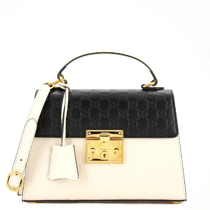 Suede Shoulder Bag in Pink with Tassel Accents for Casual OutingsPadlock Top Handle Bag Guccissima Leather Small