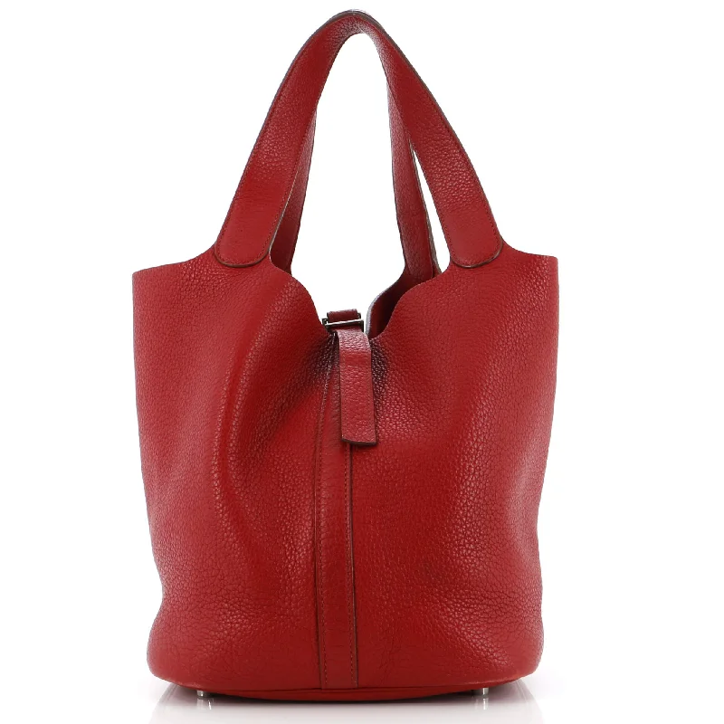 Printed Silk Shoulder Bag in Red for a Pop of ColorPicotin Bag Clemence GM