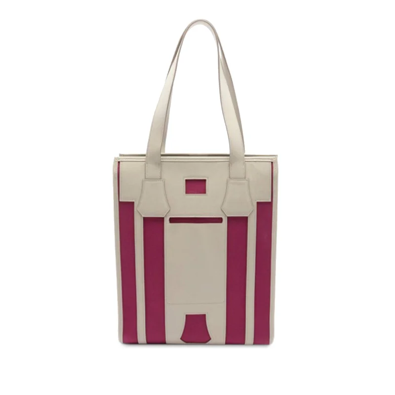 Metallic Tote Bag in Rose Gold with Chain Handles for a Glamorous Night OutPink Hermès Petit H Bell Tote