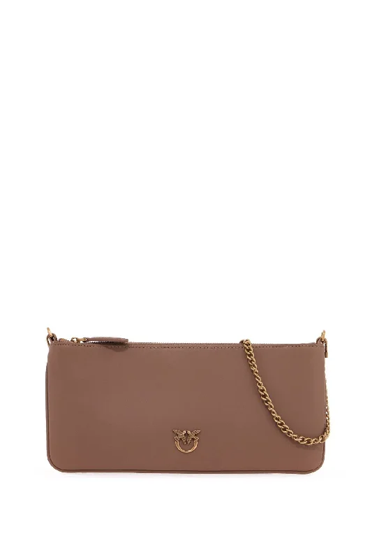 Suede Shoulder Bag in Pink with Tassel Accents for Casual OutingsPinko Shoulder Bag