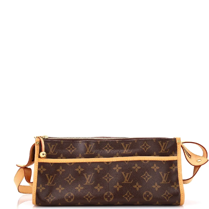 Crossbody Shoulder Bag in Black Leather with Gold Hardware for Night OutsPopincourt Shoulder Bag Monogram Canvas Long