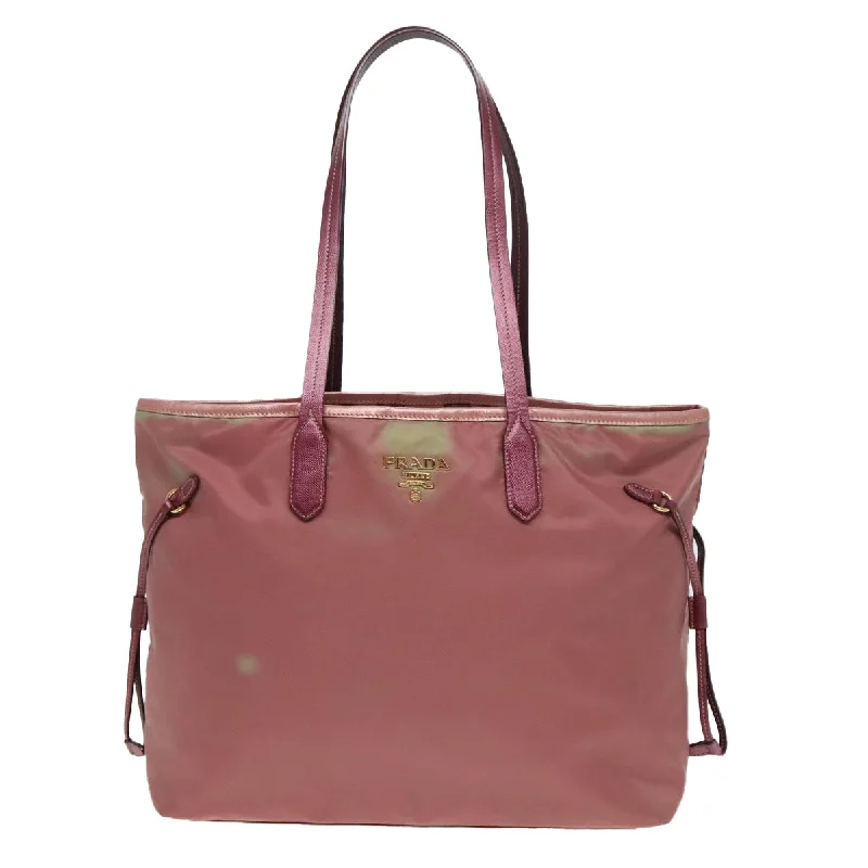 Metallic Tote Bag in Rose Gold with Chain Handles for a Glamorous Night OutWomen's Tote Bag with Detachable Pouch in Purple for Added ConveniencePrada Re-Edition  Synthetic Tote Bag (Pre-Owned)