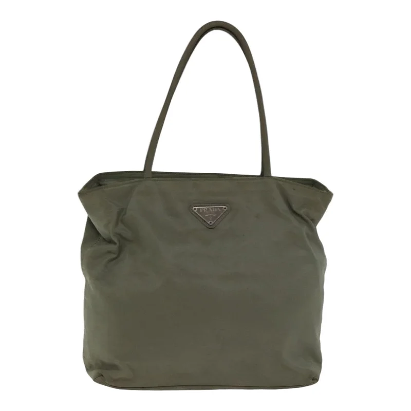 Geometric - Printed Tote Bag in Multicolor for a Contemporary and Trendy OutfitMonogrammed Tote Bag in Brown Leather with Personalized Initials for a Custom and Elegant TouchPrada Tessuto  Synthetic Tote Bag (Pre-Owned)
