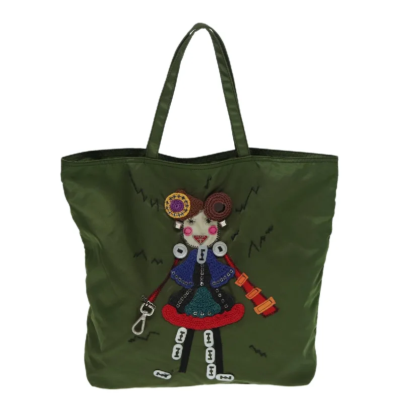 Women's Printed Tote Bag in Floral Patterns for a Spring - Themed Shopping TripFaux Fur - Trimmed Tote Bag in White for a Cozy Winter LookPrada Tessuto  Synthetic Tote Bag (Pre-Owned)