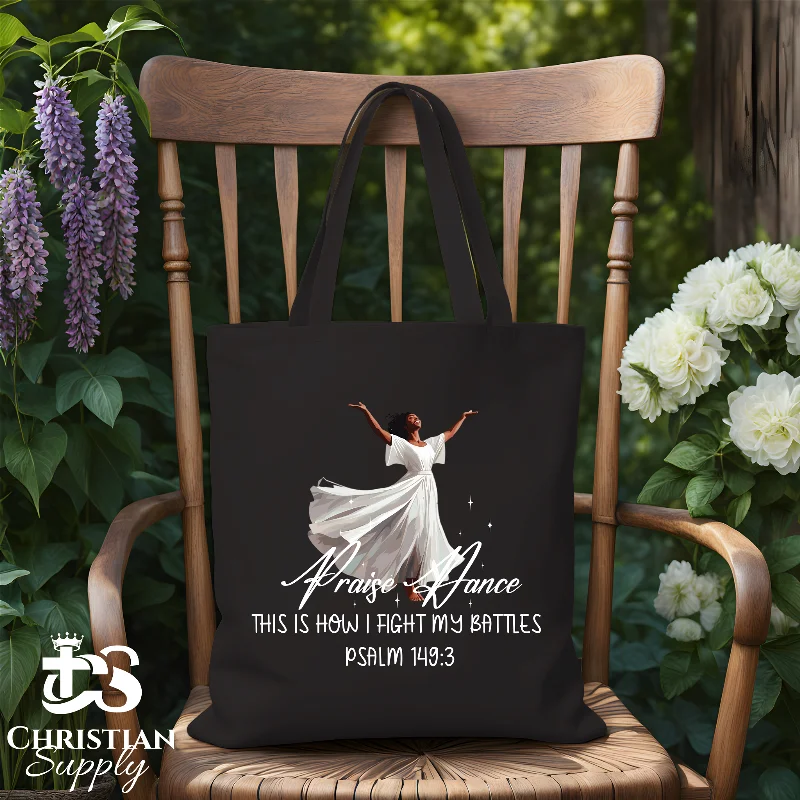 Patchwork Tote Bag in Denim with Vintage - Inspired Designs for a Retro AppealPraise Dance 3 Tote Bag