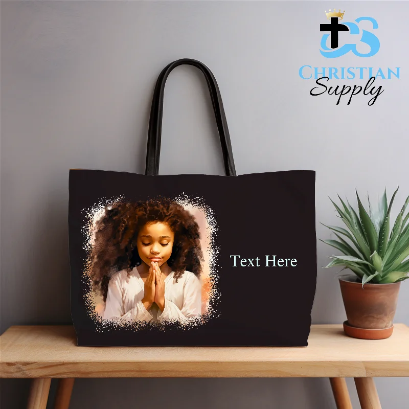 Women's Tote Bag with Detachable Pouch in Purple for Added ConveniencePraying Girl 2 Tote Bag Women's Tote Bag with Detachable Pouch in Purple for Added ConveniencePraying Girl 2 Tote Bag