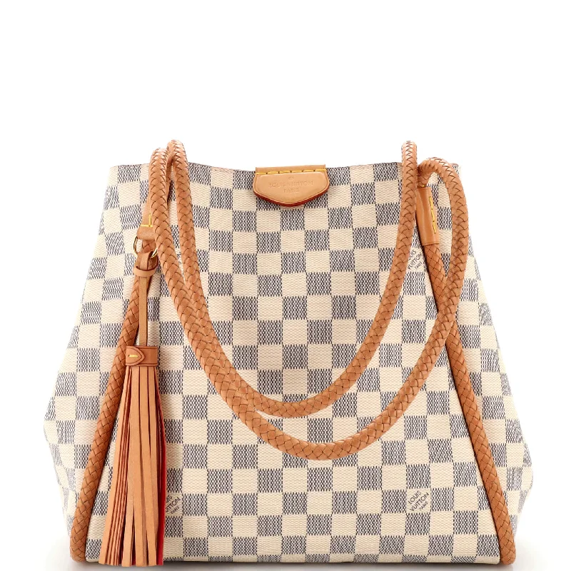 Pvc Shoulder Bag in Clear with Glitter for a Fun and Modern LookPropriano Handbag Damier